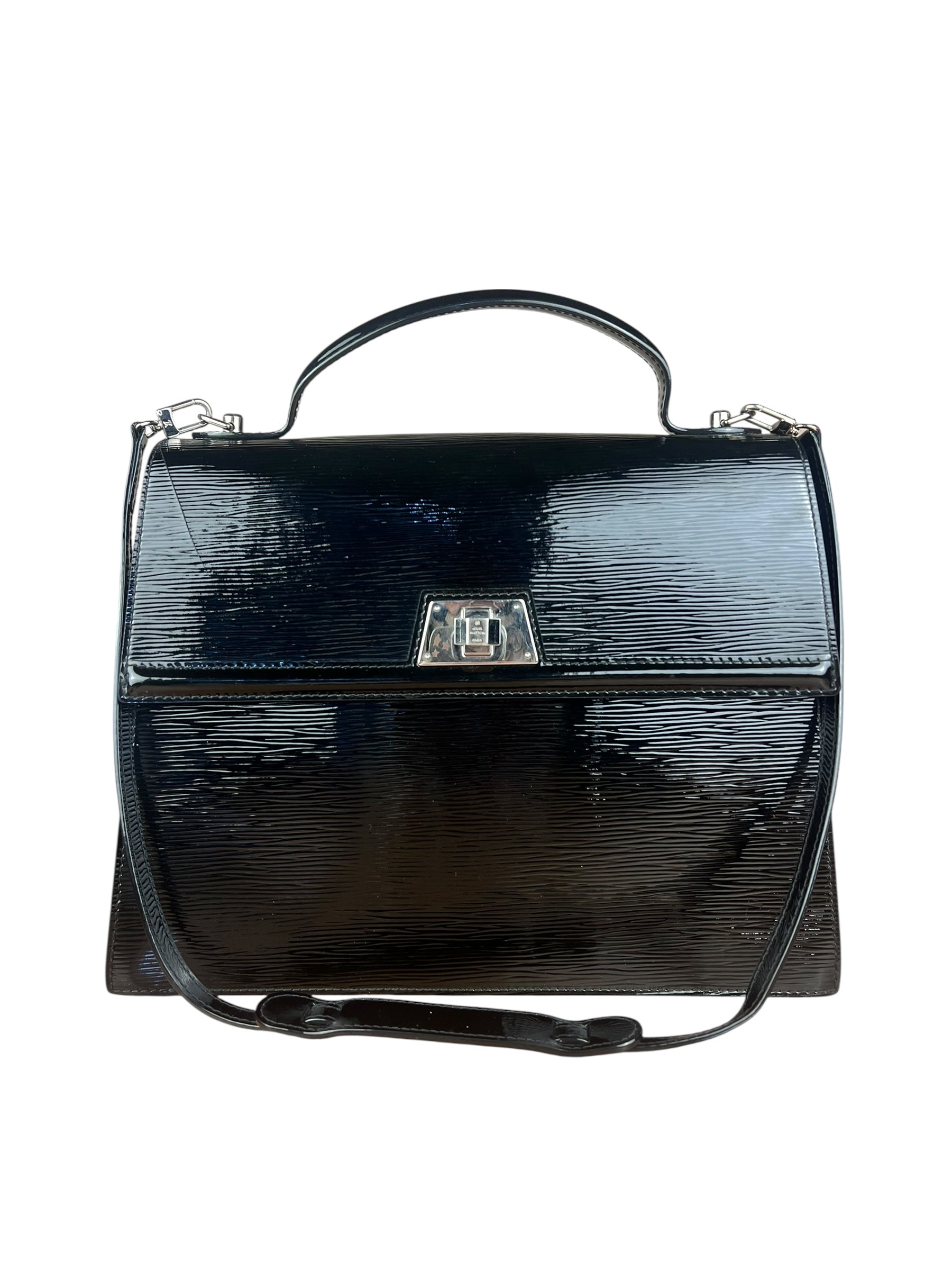 Louis Vuitton Black Electric Epi Sévigné 2Way Handbag