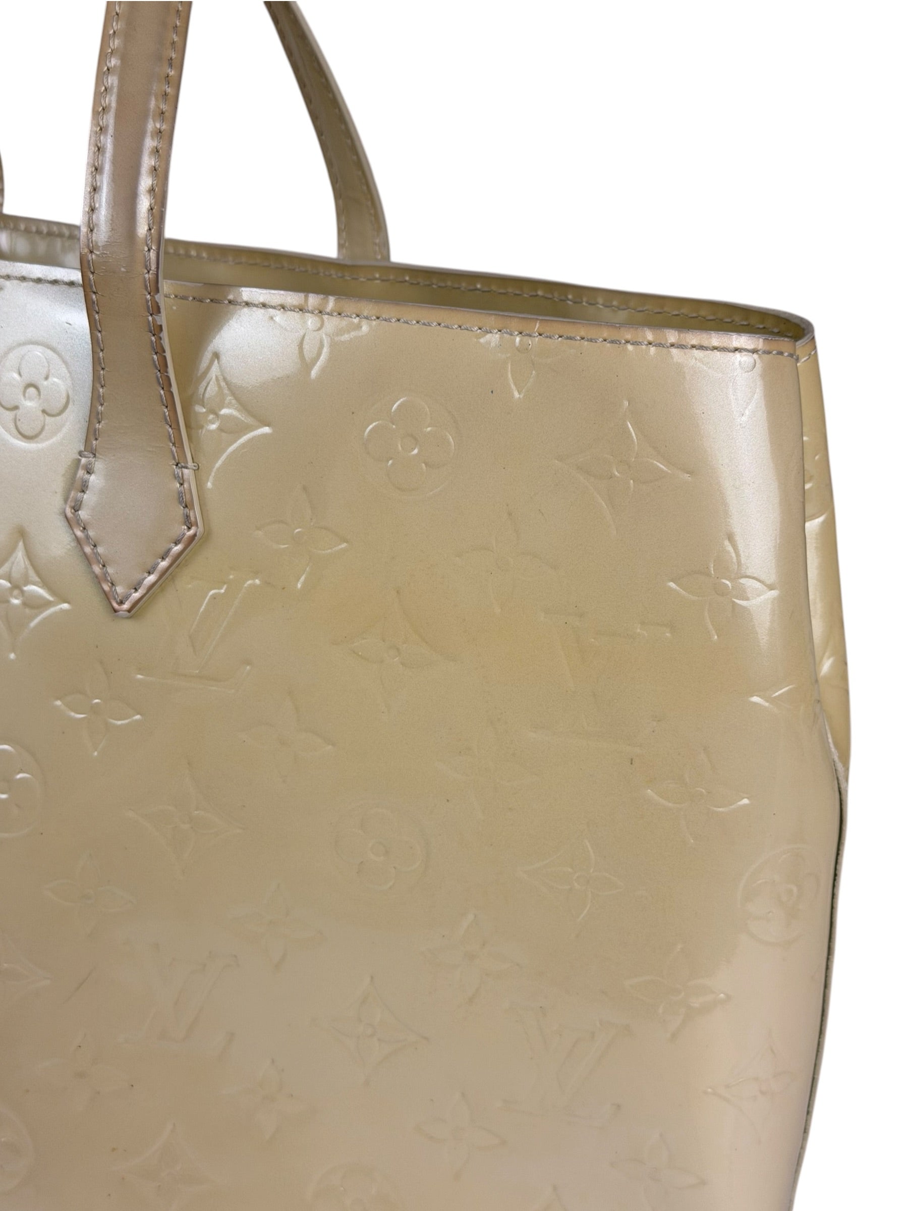 Louis Vuitton Yellow Vernis Wilshire Tote MM
