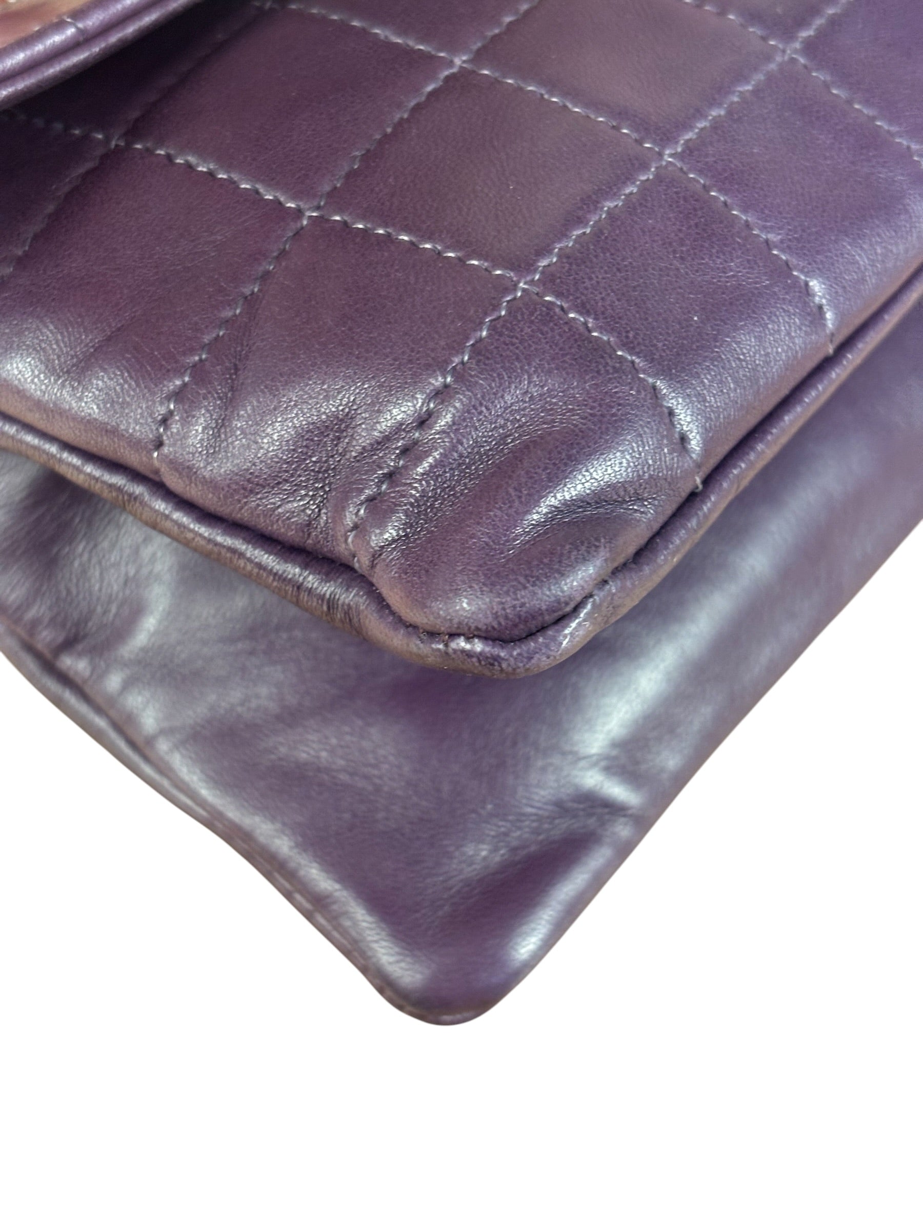 Chanel Purple Lambskin Ball Button Flap 2001