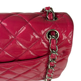 Chanel Hot Pink Large Patent Leather Double Flap Shoulder Bag 2014
