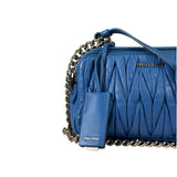 Miu Miu Blue Matelassè Leather Crossbody Bag
