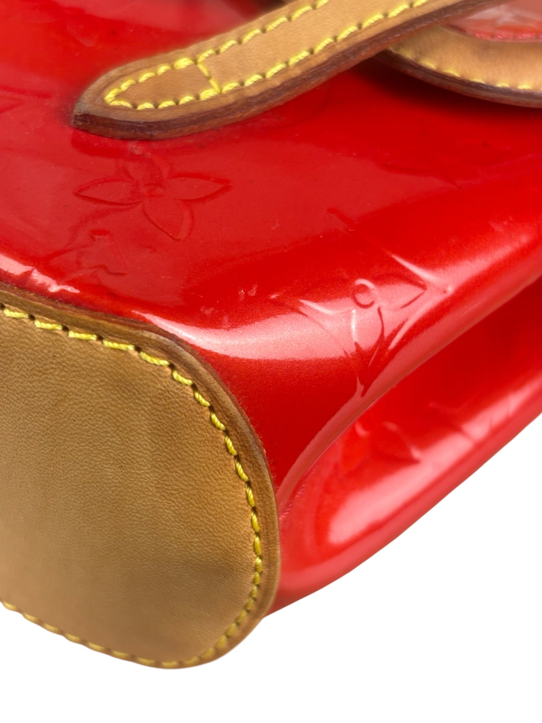 Louis Vuitton Red Monogram Vernis Biscayne Bay PM Handbag