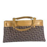 Christian Dior Cloth/Leather Trim Trotter Top Handle Tote