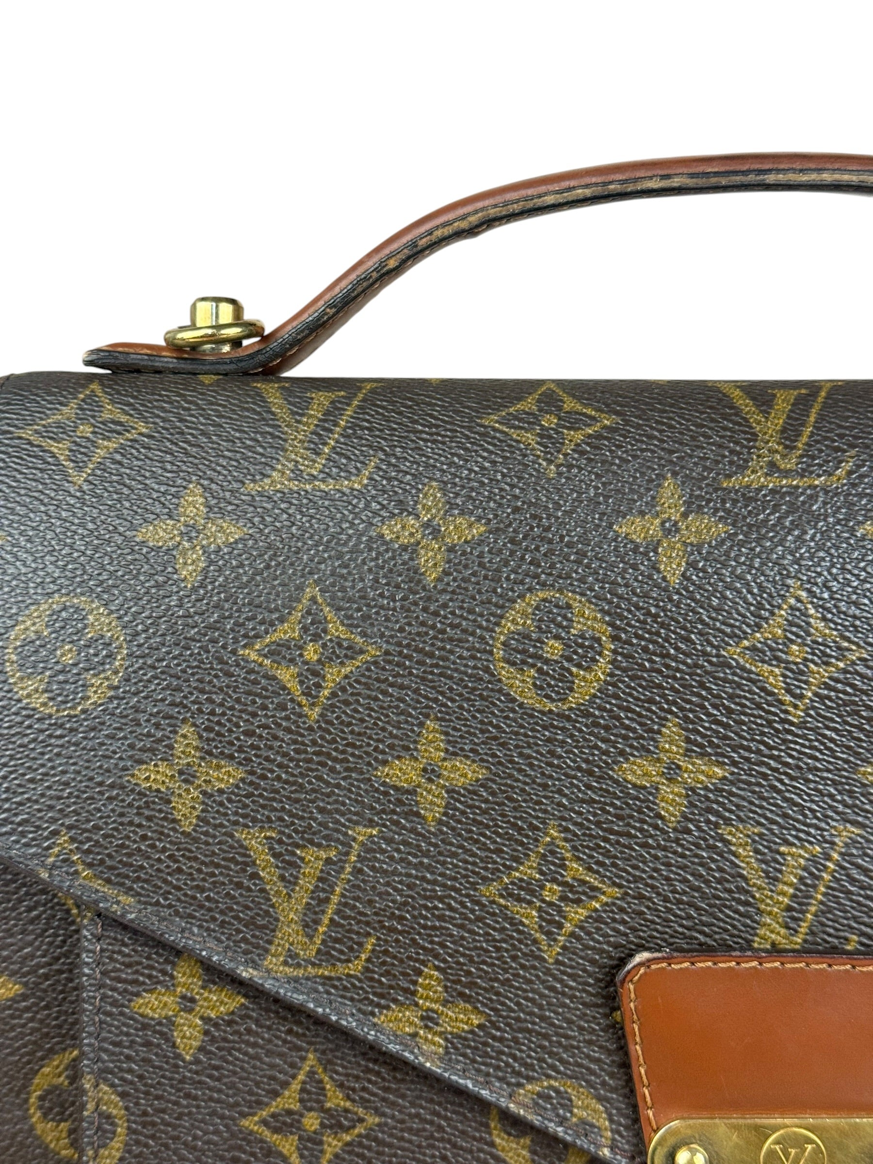 Louis Vuitton Monogram Monceau Lock Shoulder Bag