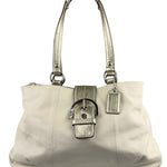 Coach Cream Pebbled leather Carryall Soho Shoulder Bag