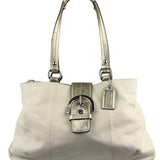 Coach Cream Pebbled leather Carryall Soho Shoulder Bag