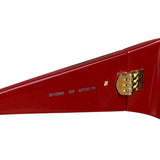 Bottega Veneta Red Shield Frame Sunglasses