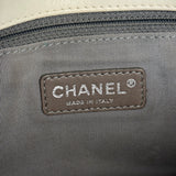 Chanel Bicolor Medium Leather Flap Bag Beige '08