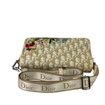 Christian Dior Trotter Flower Embroidered Flap Crossbody