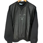Prada Black Nylon Logo Pullover