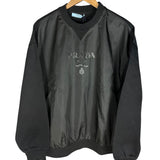 Prada Black Nylon Logo Pullover