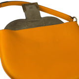 Fendi Orange Leather Small Croissant Hobo Bag