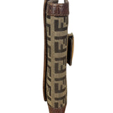 Fendi FF Buckle Canvas Print Compact Wallet