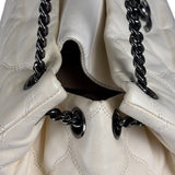 Chanel Beige Quilted Leather  Chain Shoulder Bag 2008