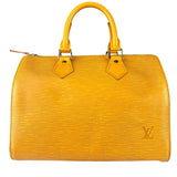 Louis Vuitton Yellow Epi Speedy 25