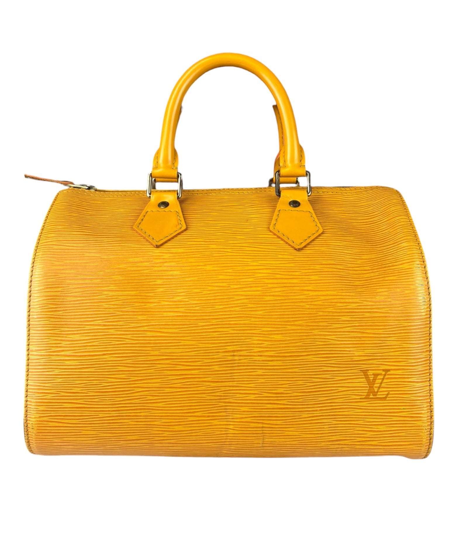 Louis Vuitton Yellow Epi Speedy 25
