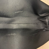 Loewe White Pebbled Leather Pink Trim Mini Boat Pochette