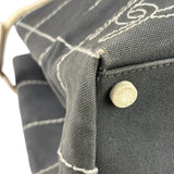 Chanel Vintage Large Square Quilt Tote Faded Black 2003