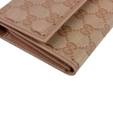 Gucci GG Pink Crystal Canvas Long Wallet