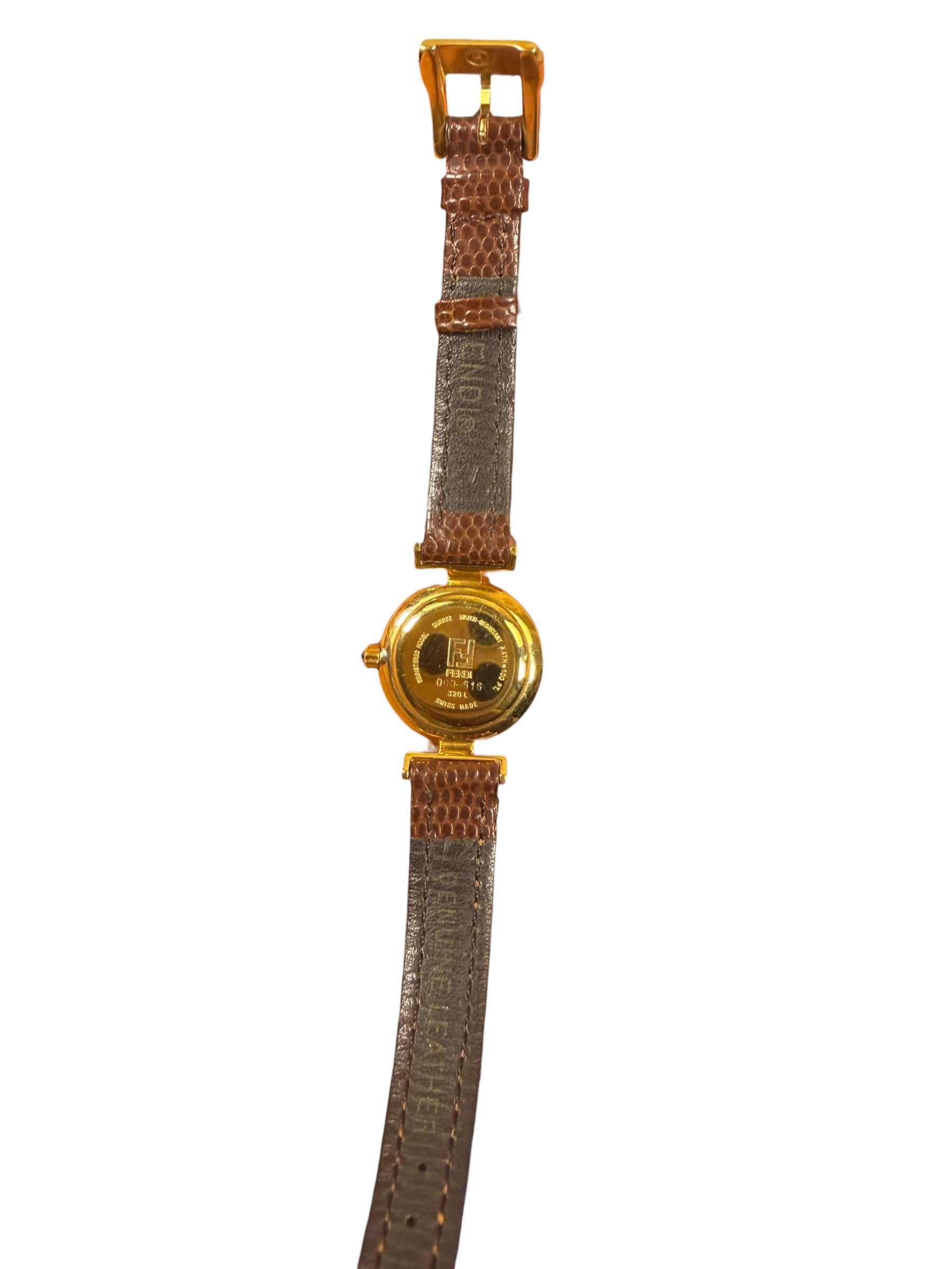 Fendi 320L FF Dial Brown Strap
