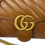 Gucci Brown Leather Marmont Shoulder Bag