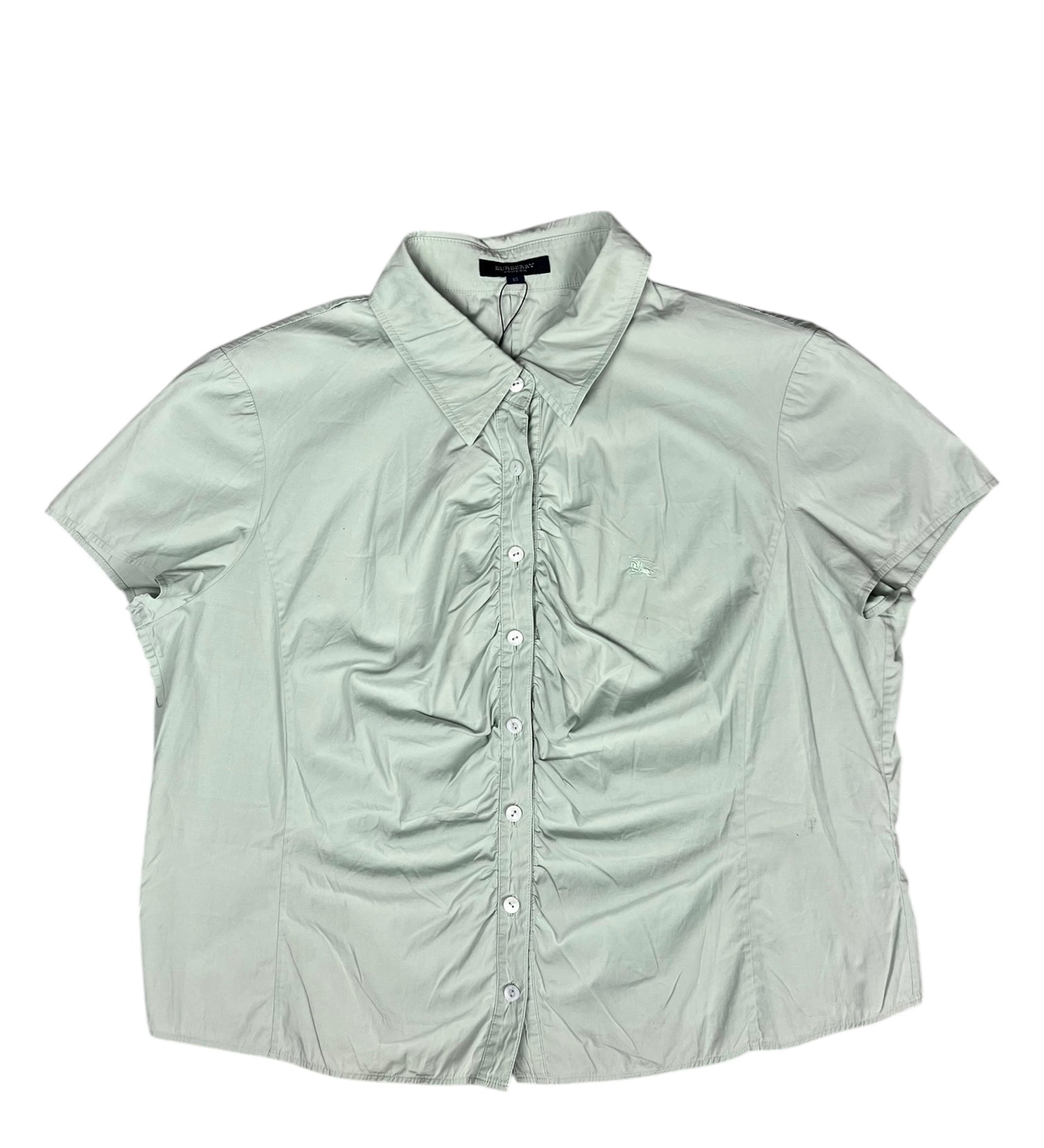 Burberry Sage Button Up Blouse