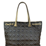 Christian Dior Cannage Quilted Panarea Tote Bag Black