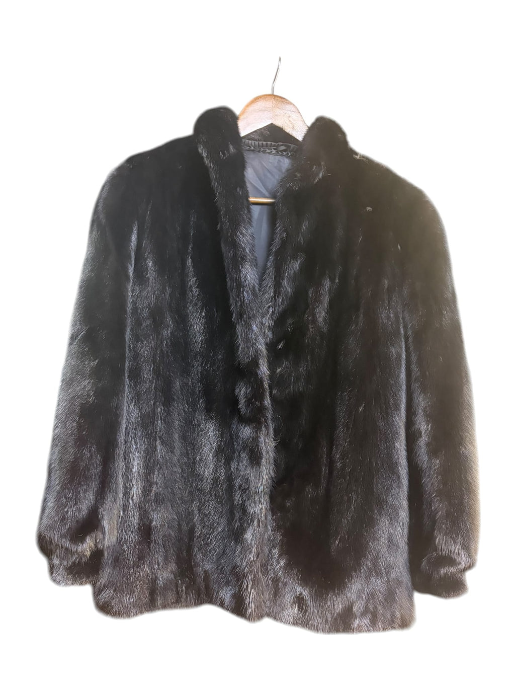 Vintage Black Dyed Mink Fur Coat