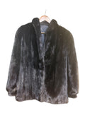 Vintage Black Dyed Mink Fur Coat
