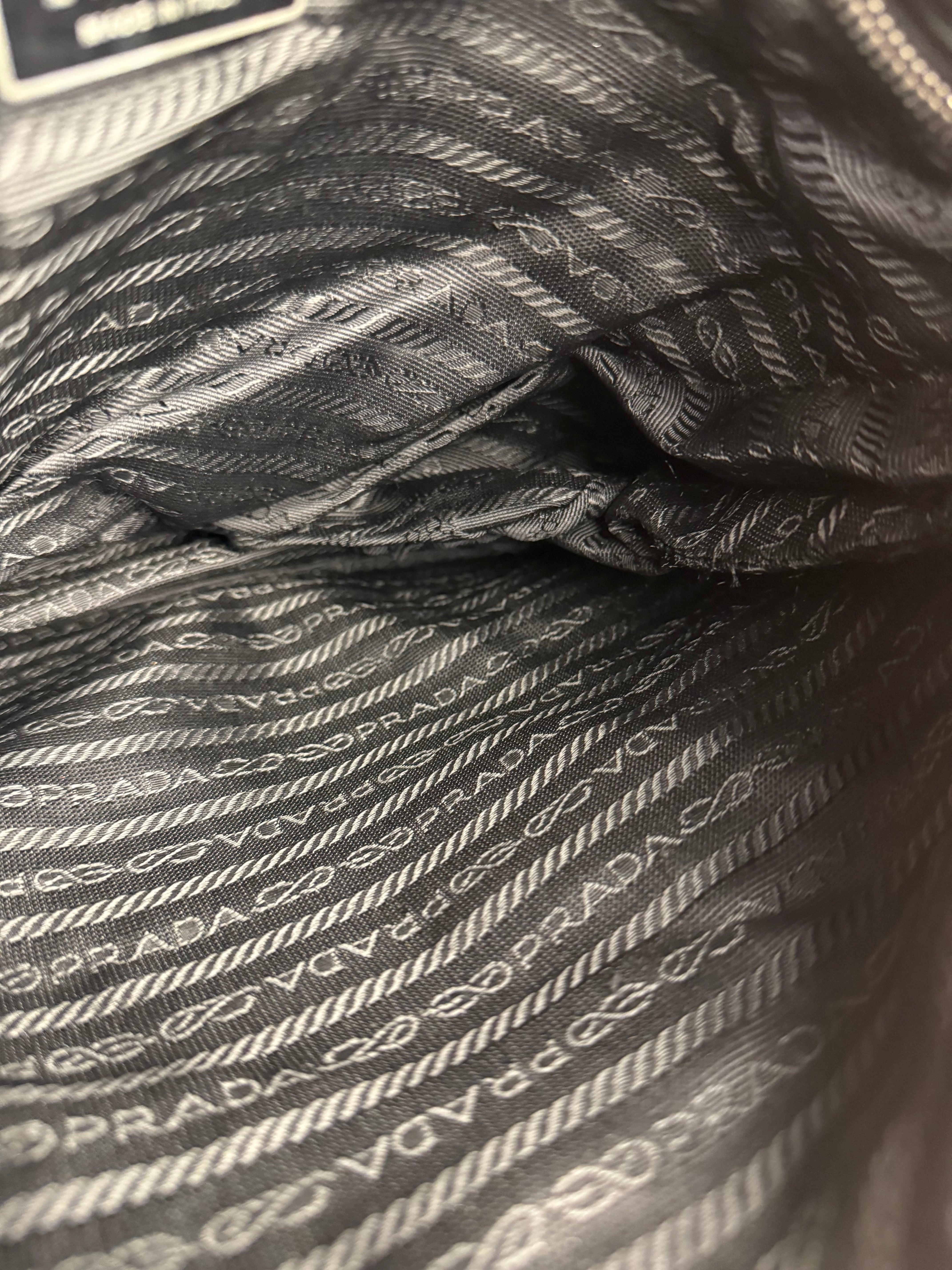 Prada Vintage Black Nylon Crossbody Bag