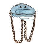 Balenciaga Light Blue Le Cagole Heart Mini Bag