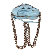 Balenciaga Light Blue Le Cagole Heart Mini Bag