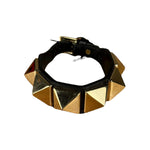 Valentino Stud Pyramid Leather Bracelet