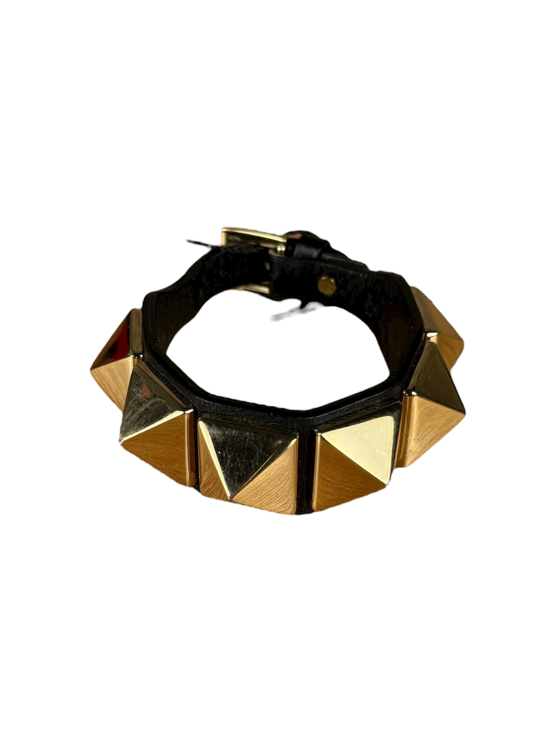 Valentino Stud Pyramid Leather Bracelet