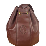 Cartier Vintage Burgundy Leather Must De Cartier Bucket Bag