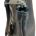 Balenciaga Black Leather Moto City Clutch Pouch