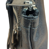 Balenciaga Black Leather Moto City Clutch Pouch