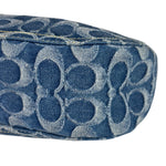 Coach Signature Blue Jacquard Denim Swing Zip Shoulder Bag