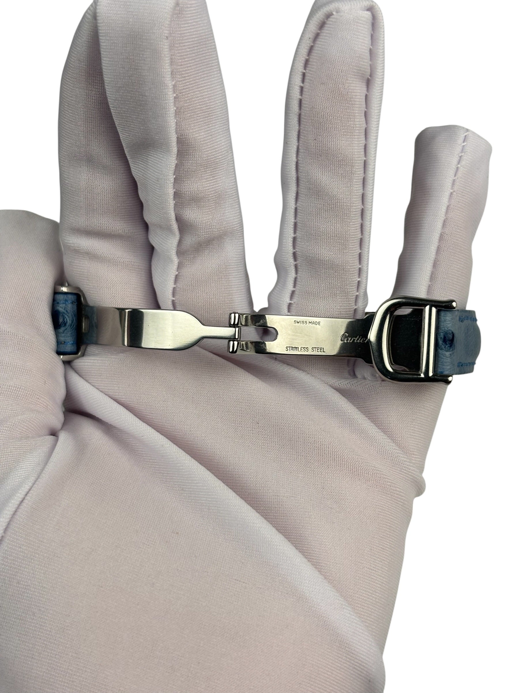 Cartier Must De 21 Blue Ostrich Strap