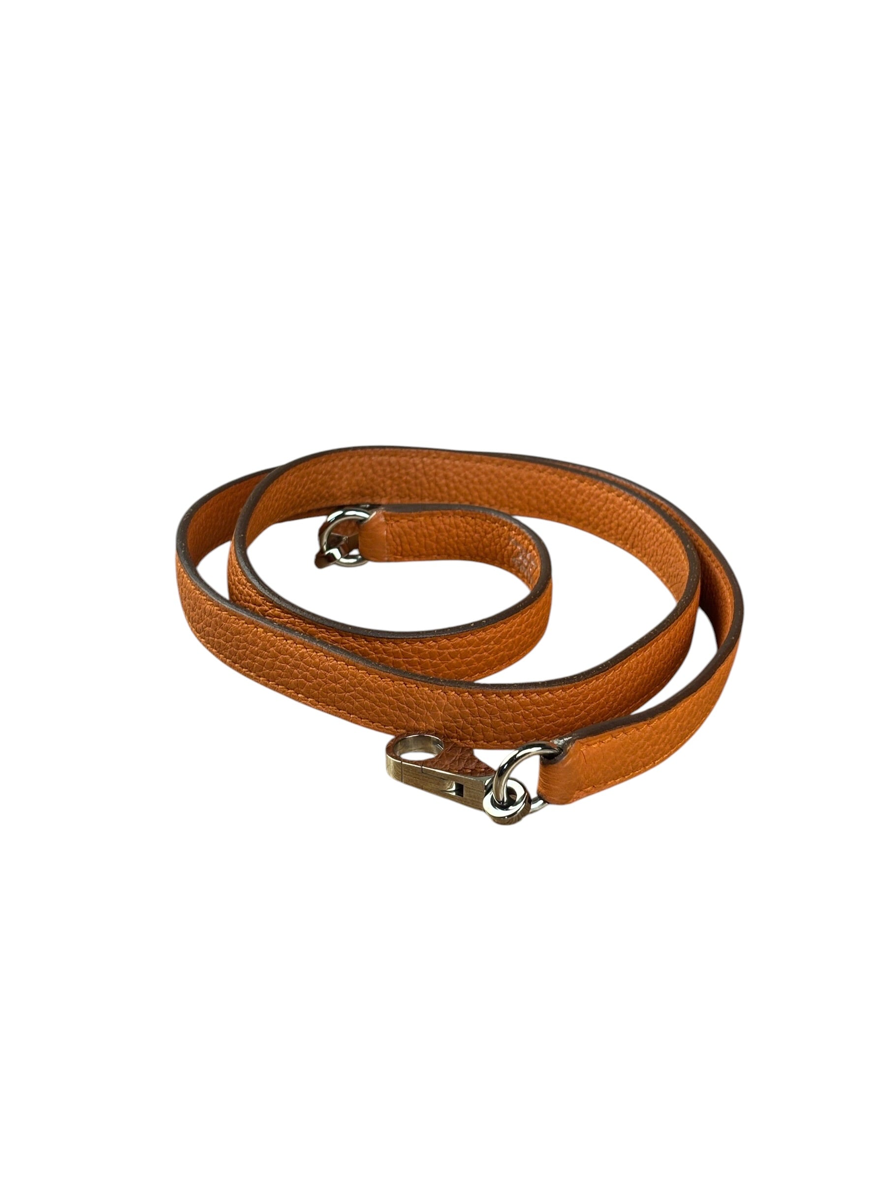 Hermes 2011 Orange Togo Leather Palladium Kelly 35