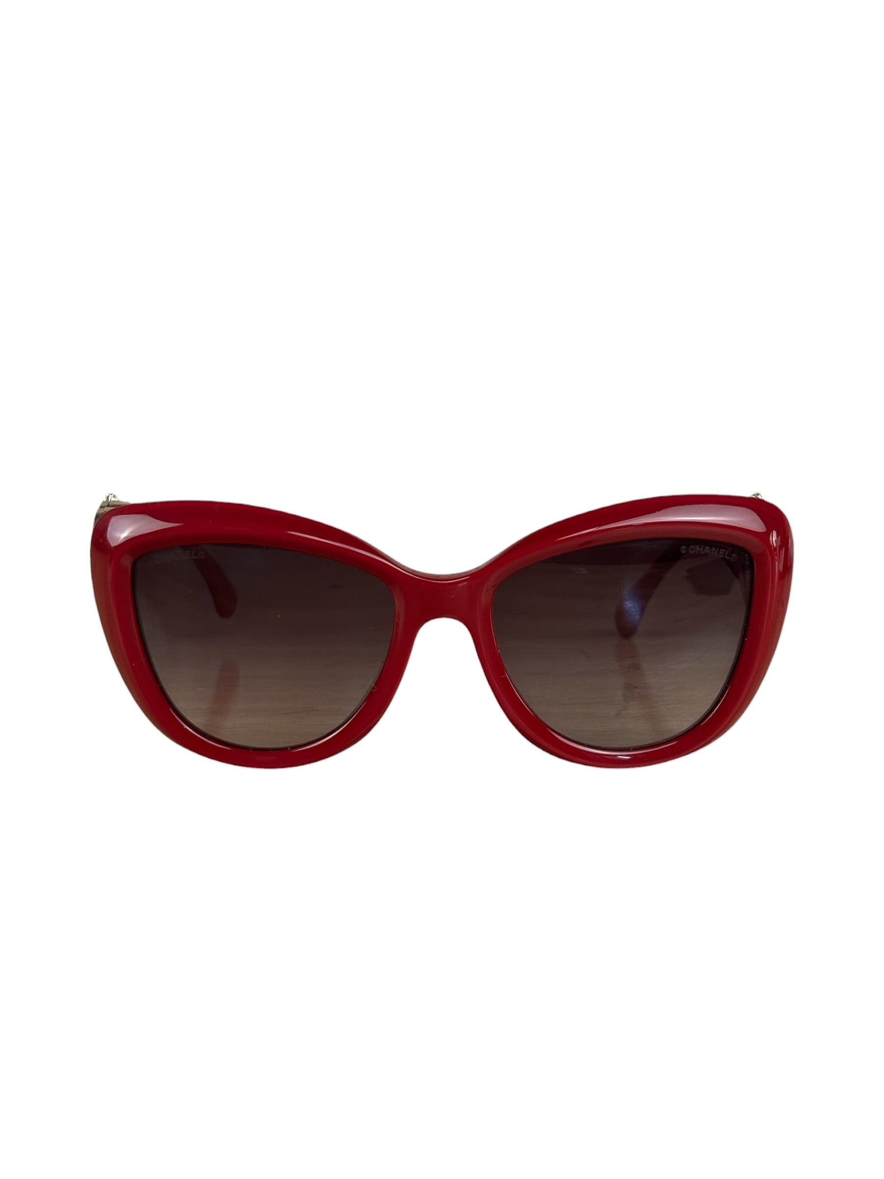 Chanel Vintage Red Heart Sunglasses