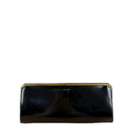 Saint Laurent Black Patent Date Charnière Minaudière Clutch