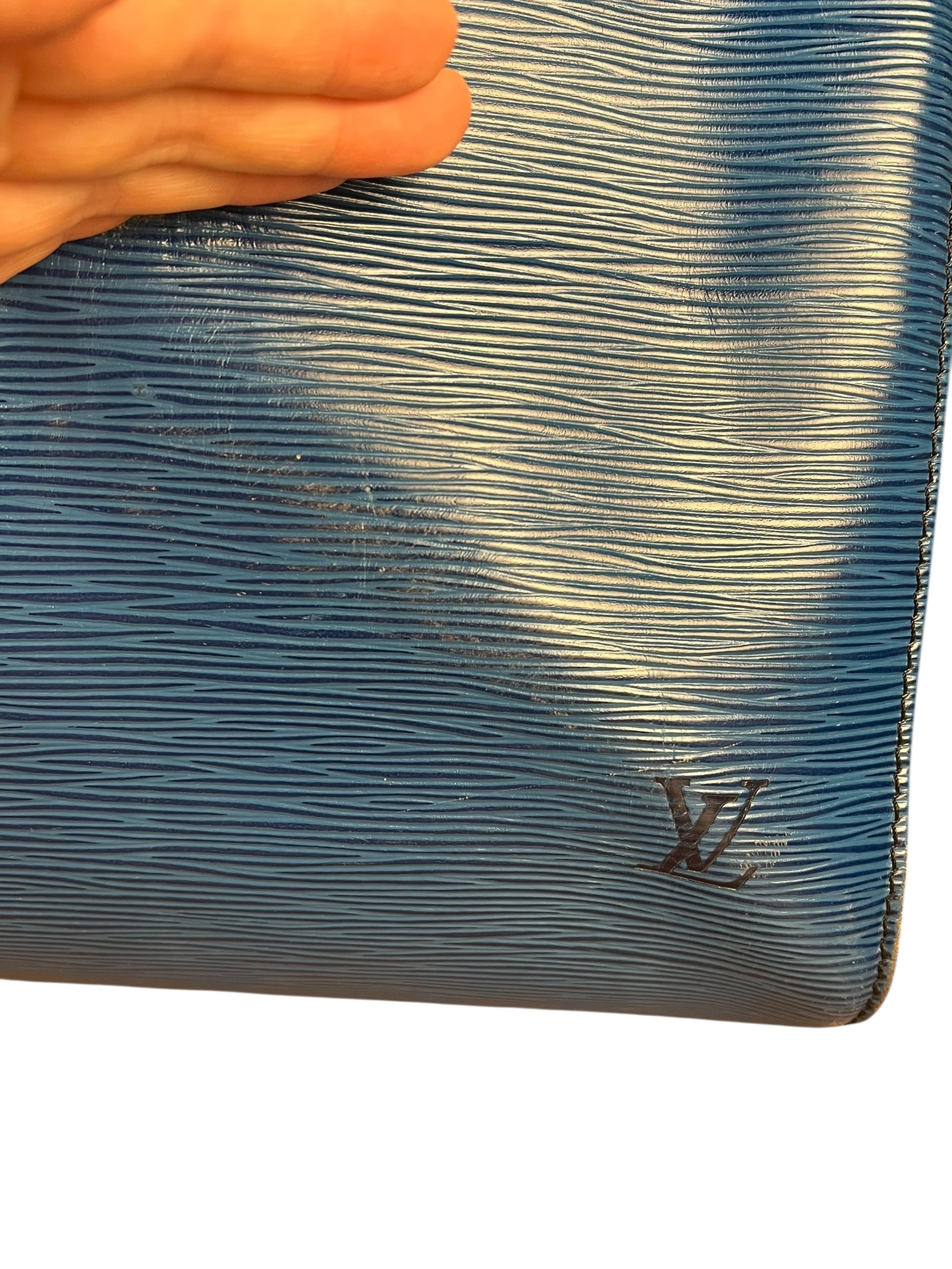 Louis Vuitton Blue Epi Keepall 55