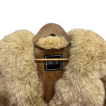 Vintage Erifort Sandy Tan Fox Fur Trim Mink Body Fur Coat