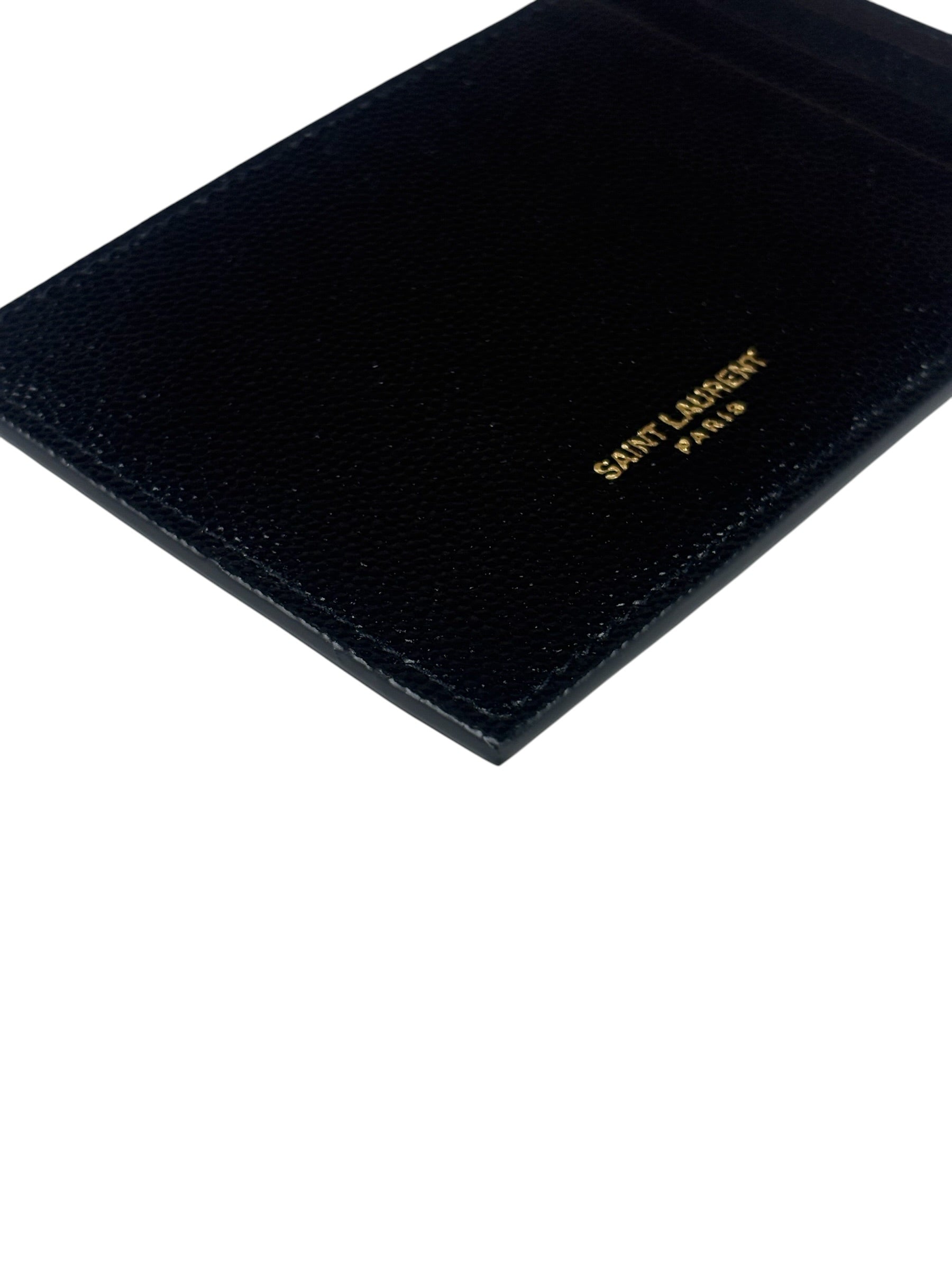 Yves Saint Laurent Black Leather Card Holder
