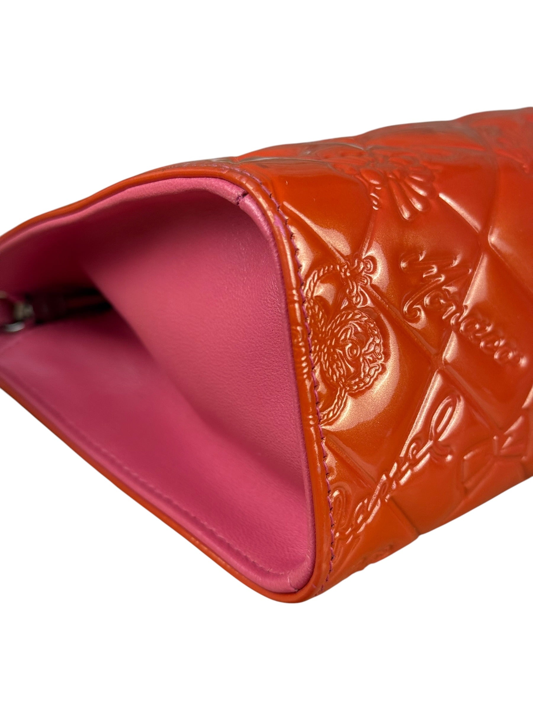 Chanel Orange Patent Lucky Symbols Pochette 2009