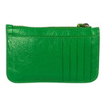 Balenciaga Green Leather Le Cagole Coin/Card Holder