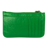 Balenciaga Green Leather Le Cagole Coin/Card Holder