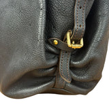 Louis Vuitton Perforated Monogram Mahina Hobo Bag Black