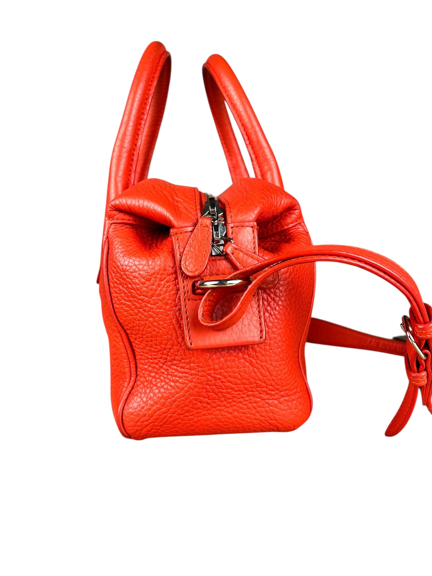 Balenciaga Red Leather Infanta Mini Boston Bag